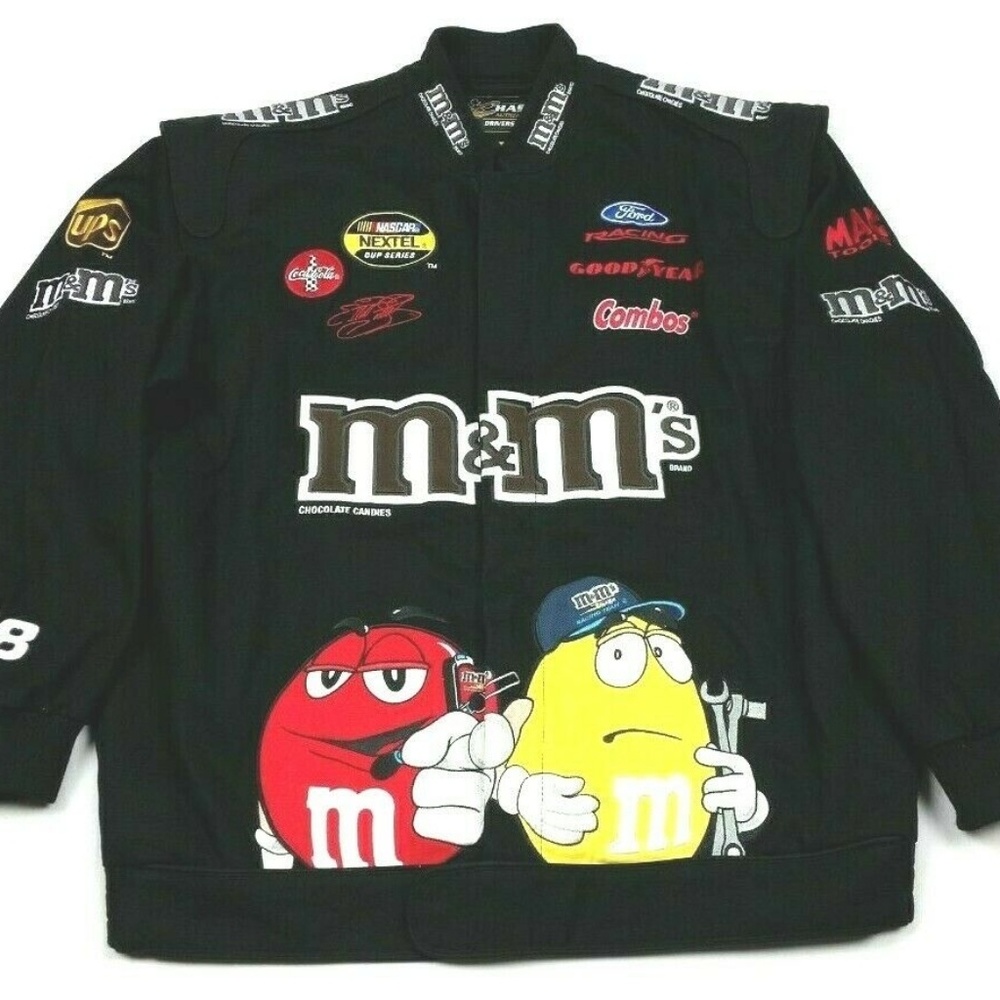 Chase Authentics M&M's Black Nascar Jacket Sadler